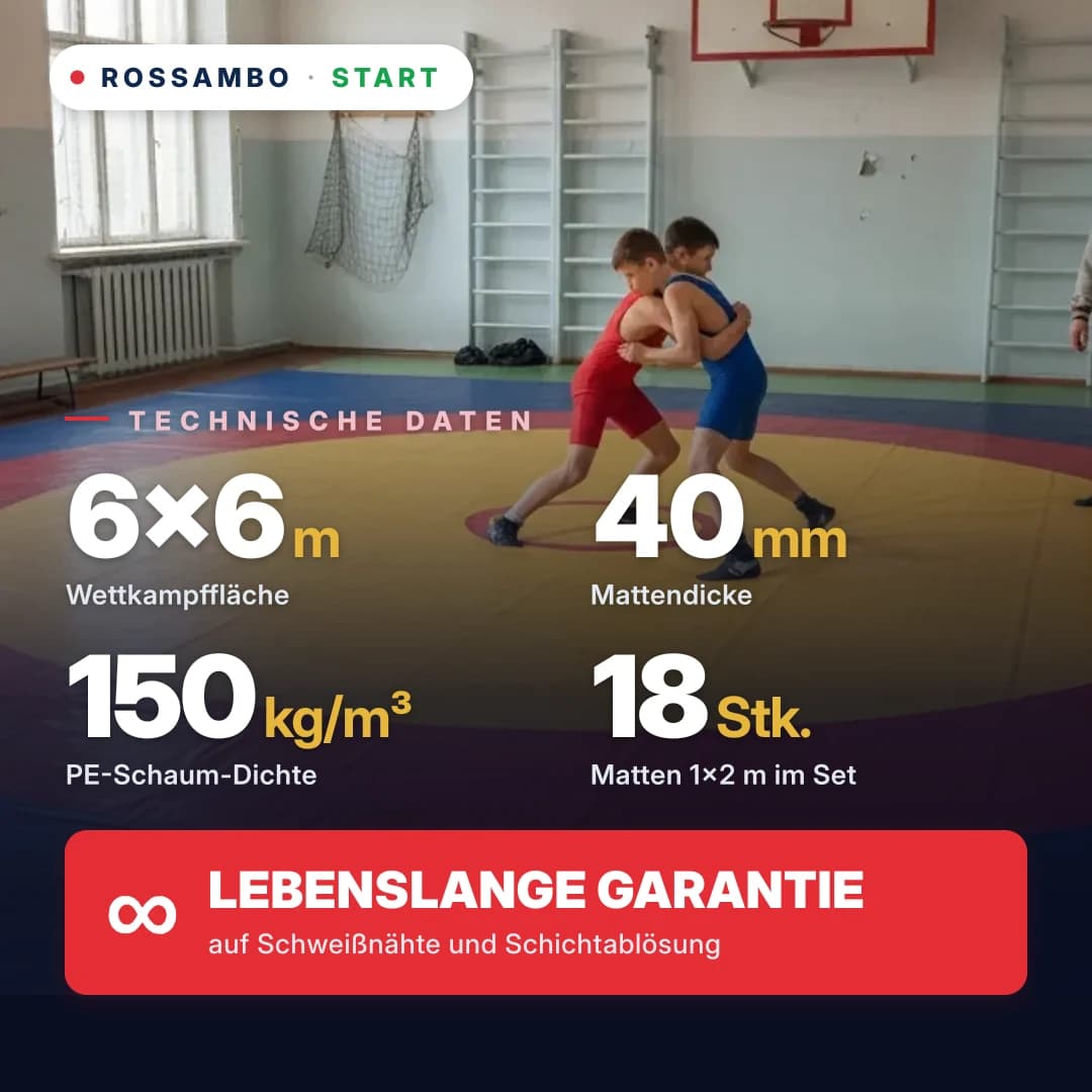 Ringermatte START 6×6×0,04 m