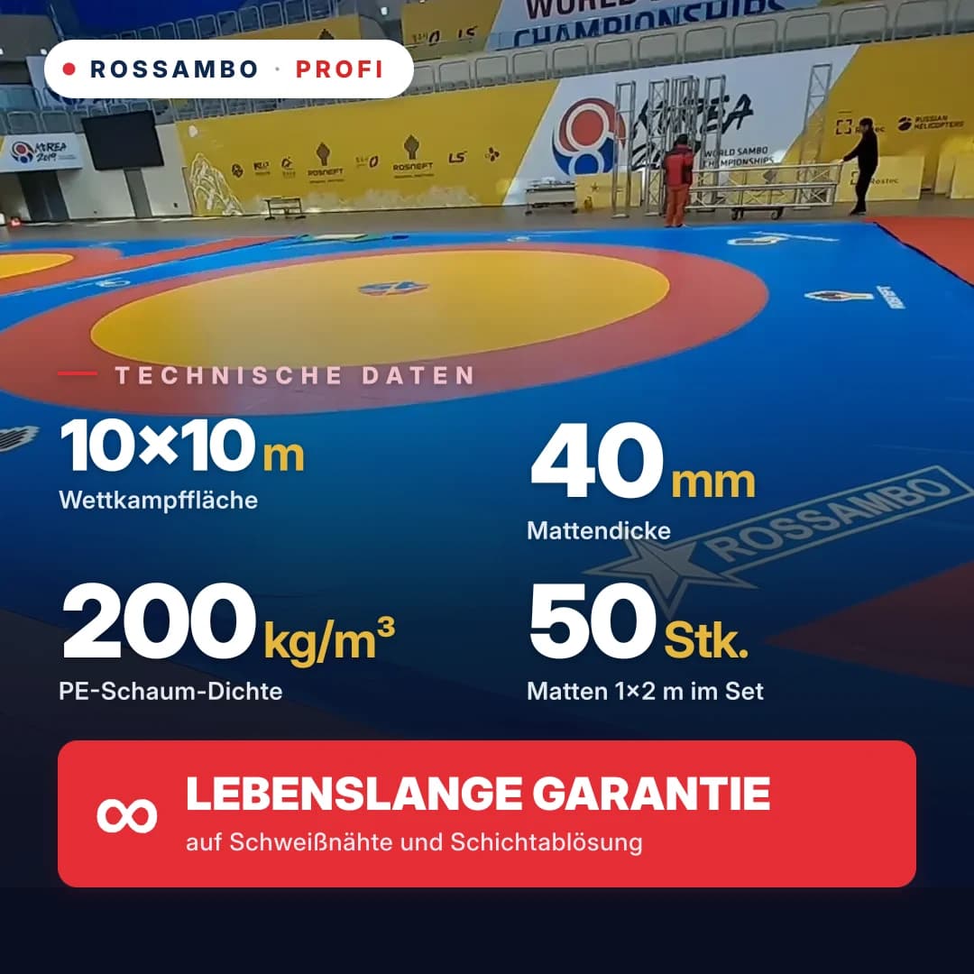 Ringermatte PROFI 10×10×0,04 m