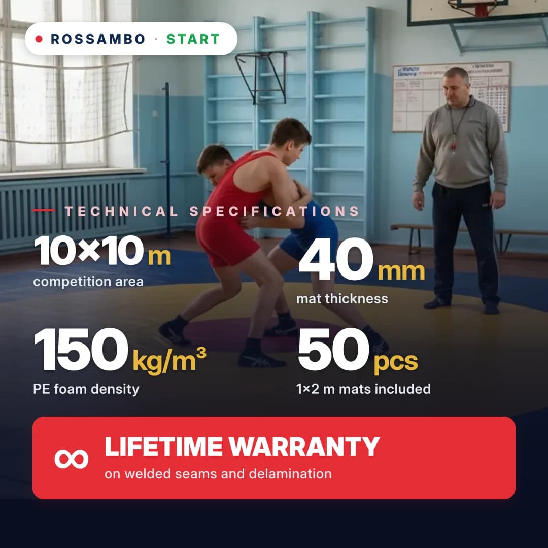 START wrestling mat 10×10×0.04 m