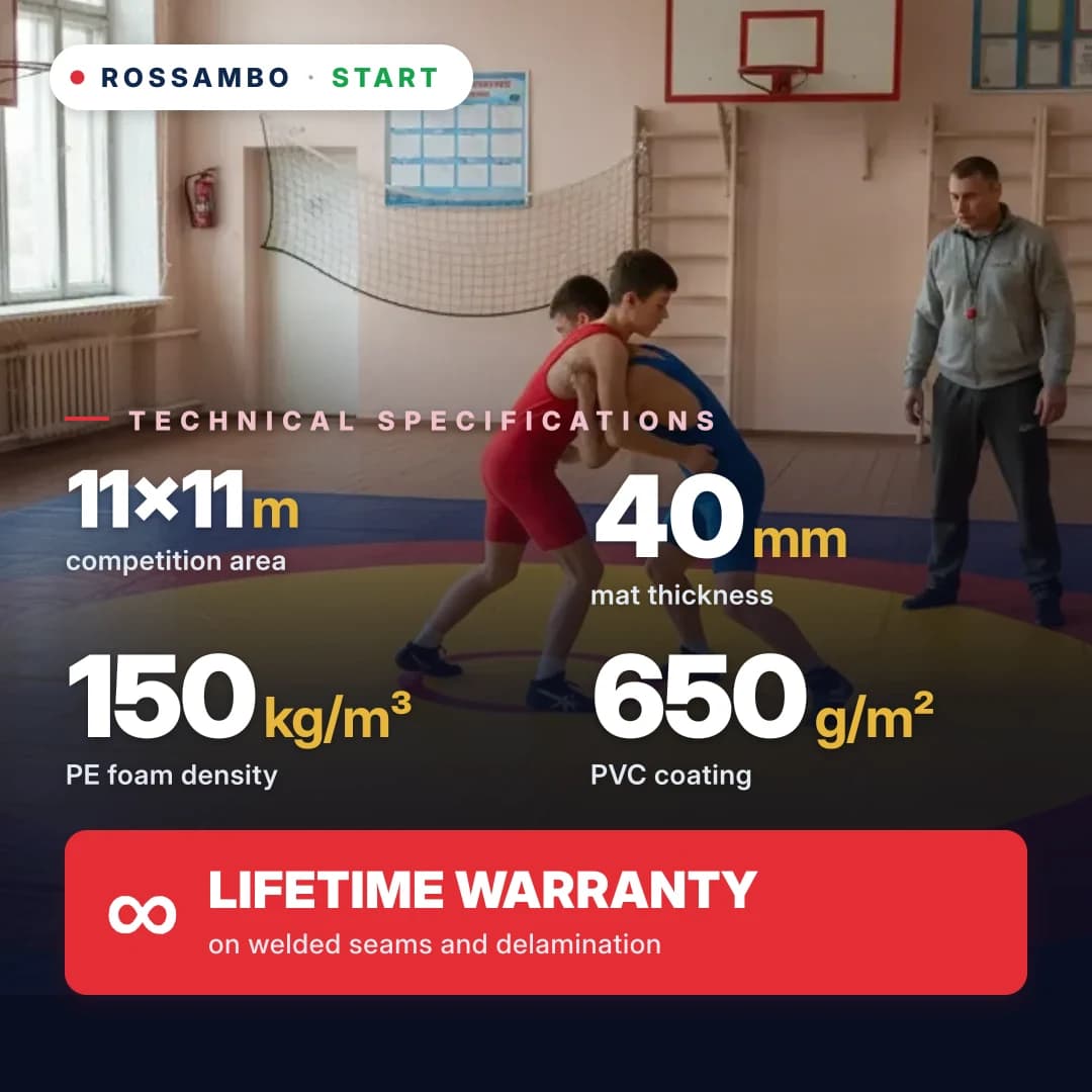 START wrestling mat 11×11×0.04 m