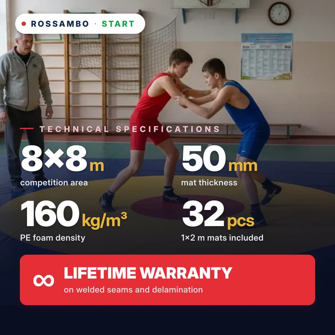 START wrestling mat 8×8×0.05 m