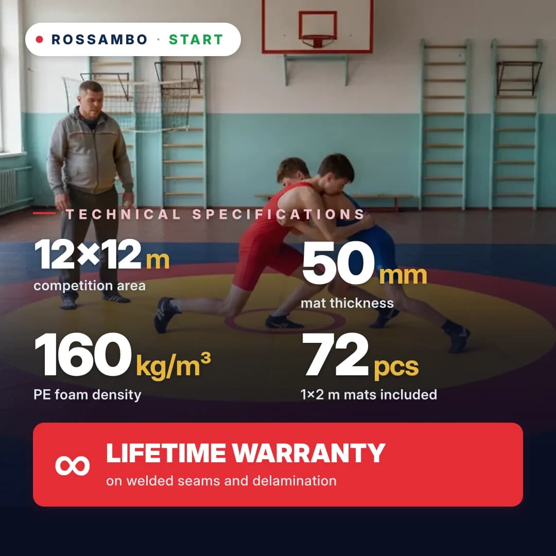 START wrestling mat 12×12×0.05 m