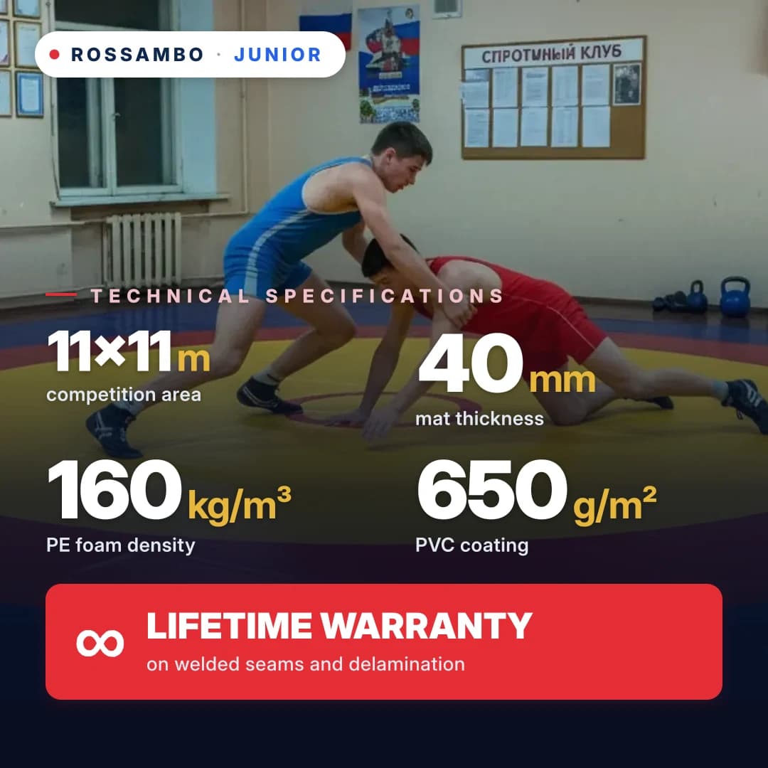 JUNIOR wrestling mat 11×11×0.04 m