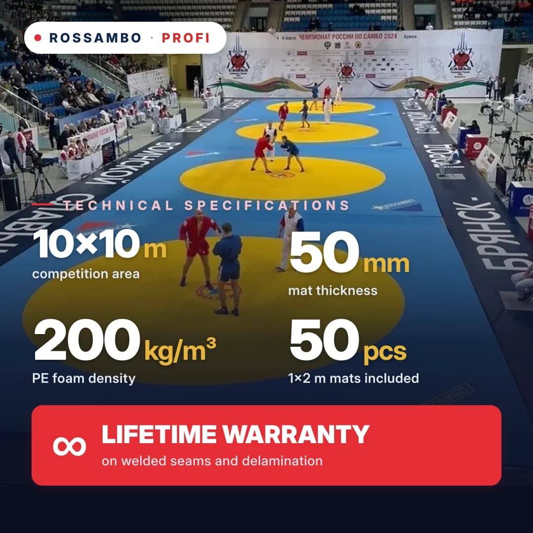 PROFI wrestling mat 10×10×0.05 m
