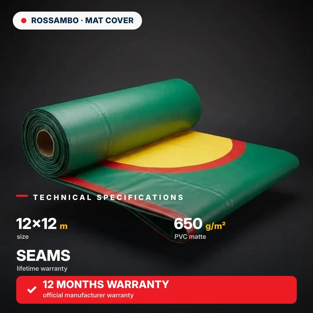 Mat cover for wrestling mat 12×12 m