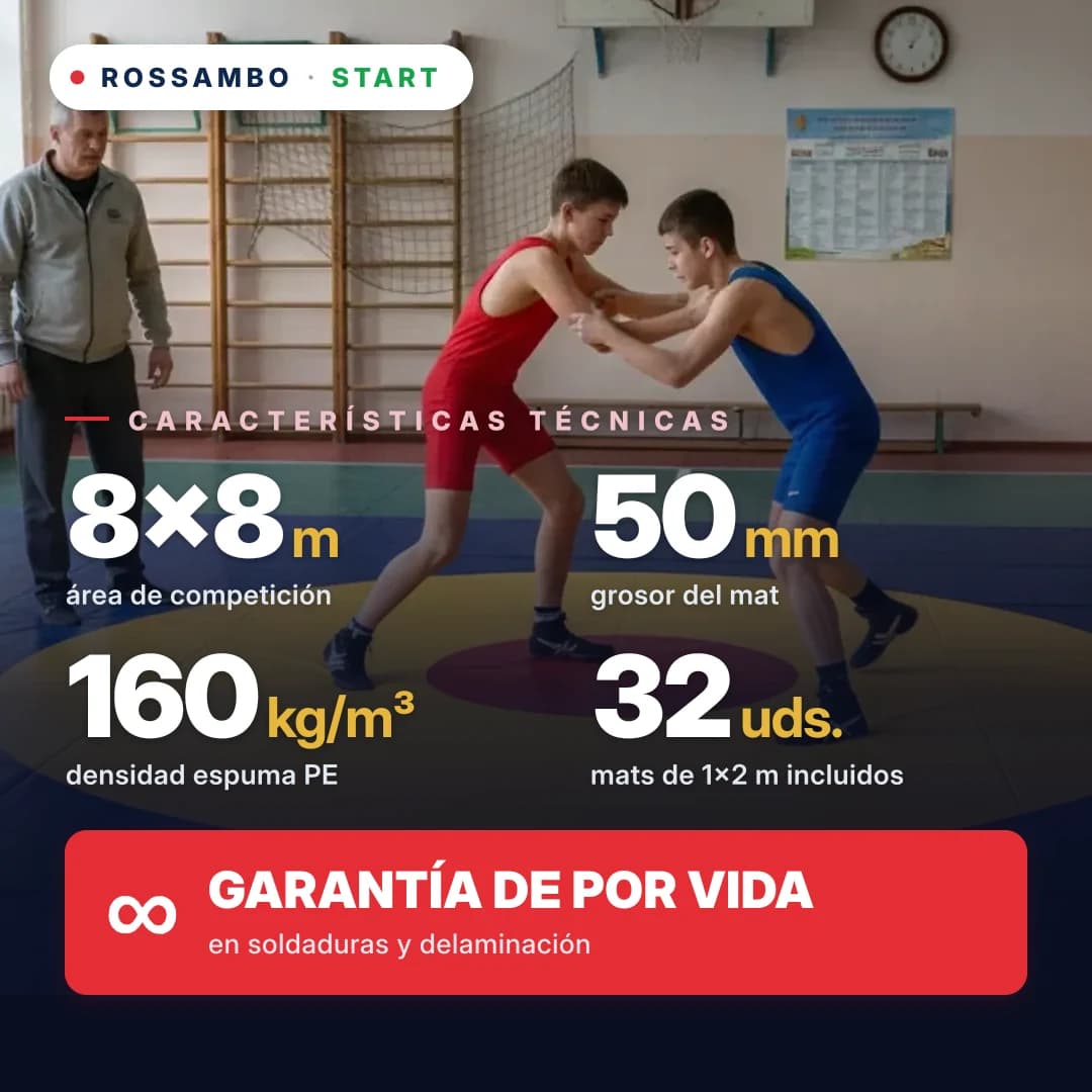 Tapiz de lucha START 8×8×0,05 m