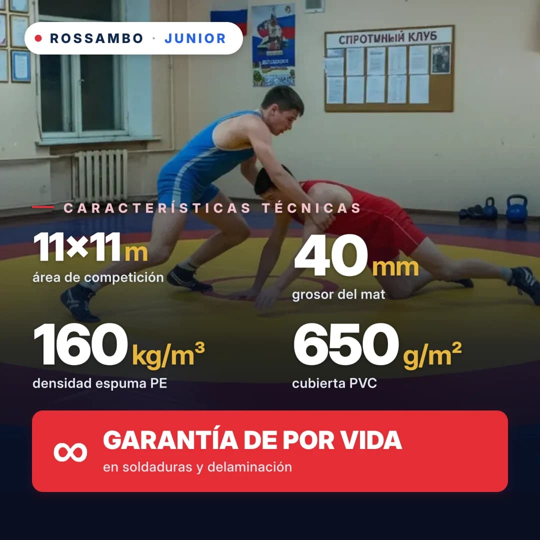 Tapiz de lucha JUNIOR 11×11×0,04 m