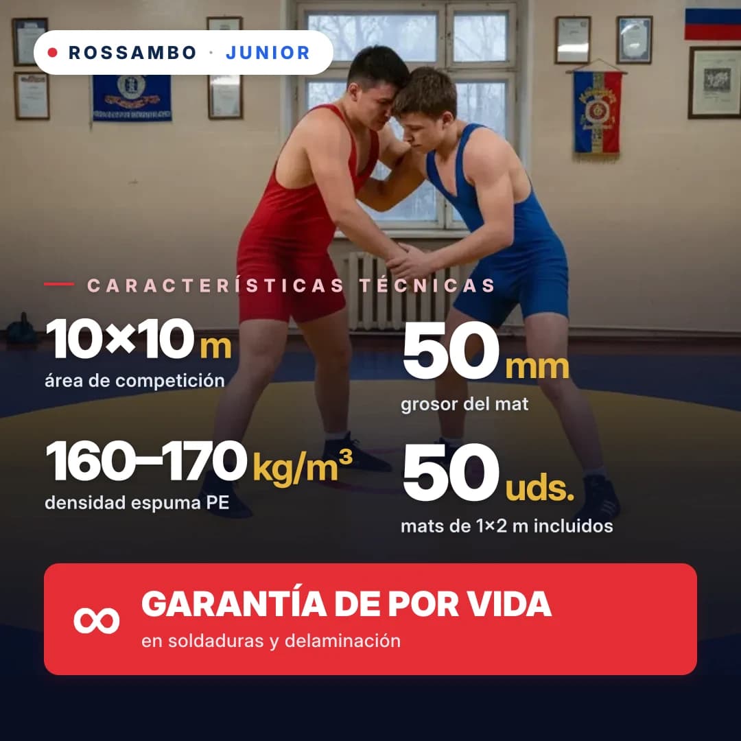 Tapiz de lucha JUNIOR 10×10×0,05 m
