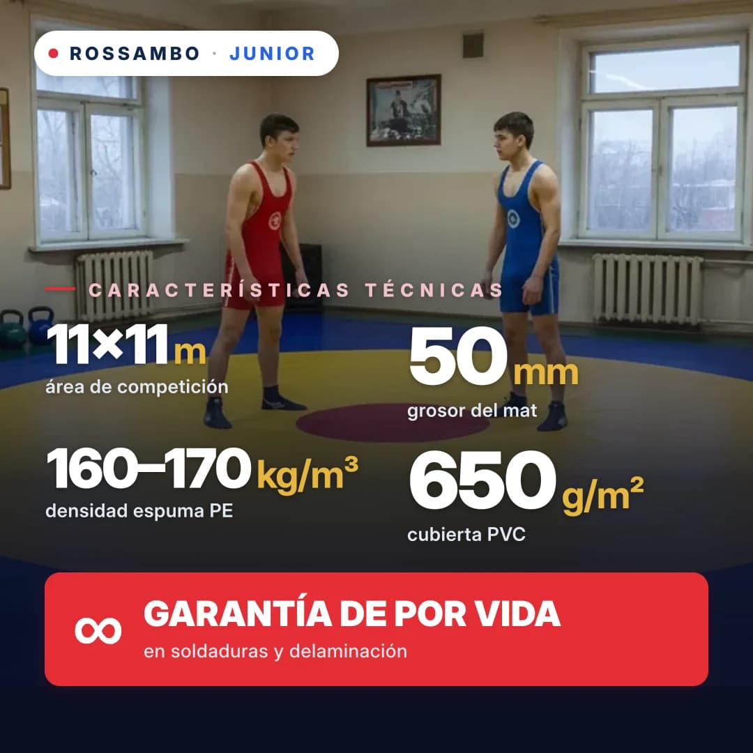Tapiz de lucha JUNIOR 11×11×0,05 m