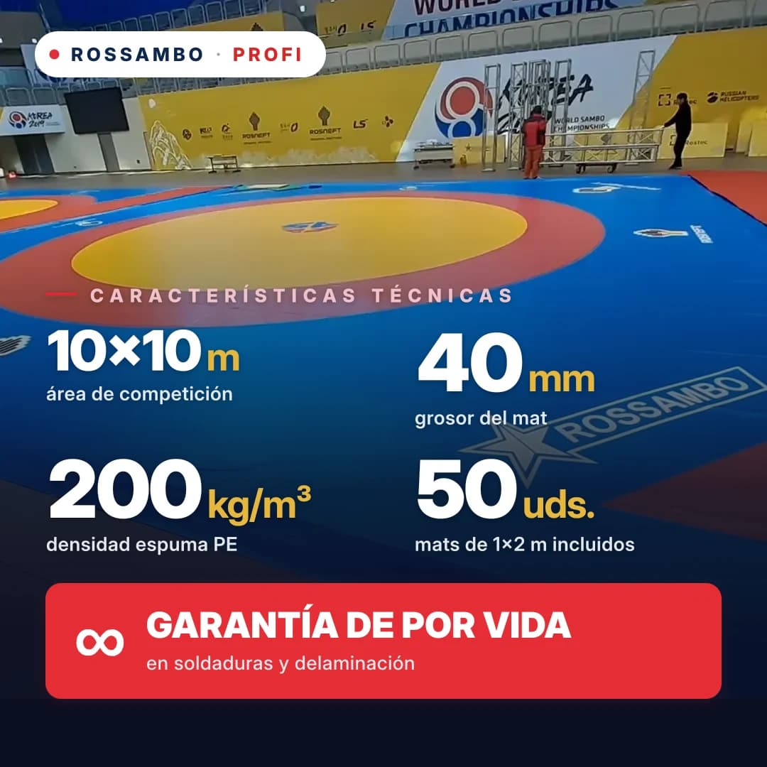 Tapiz de lucha PROFI 10×10×0,04 m