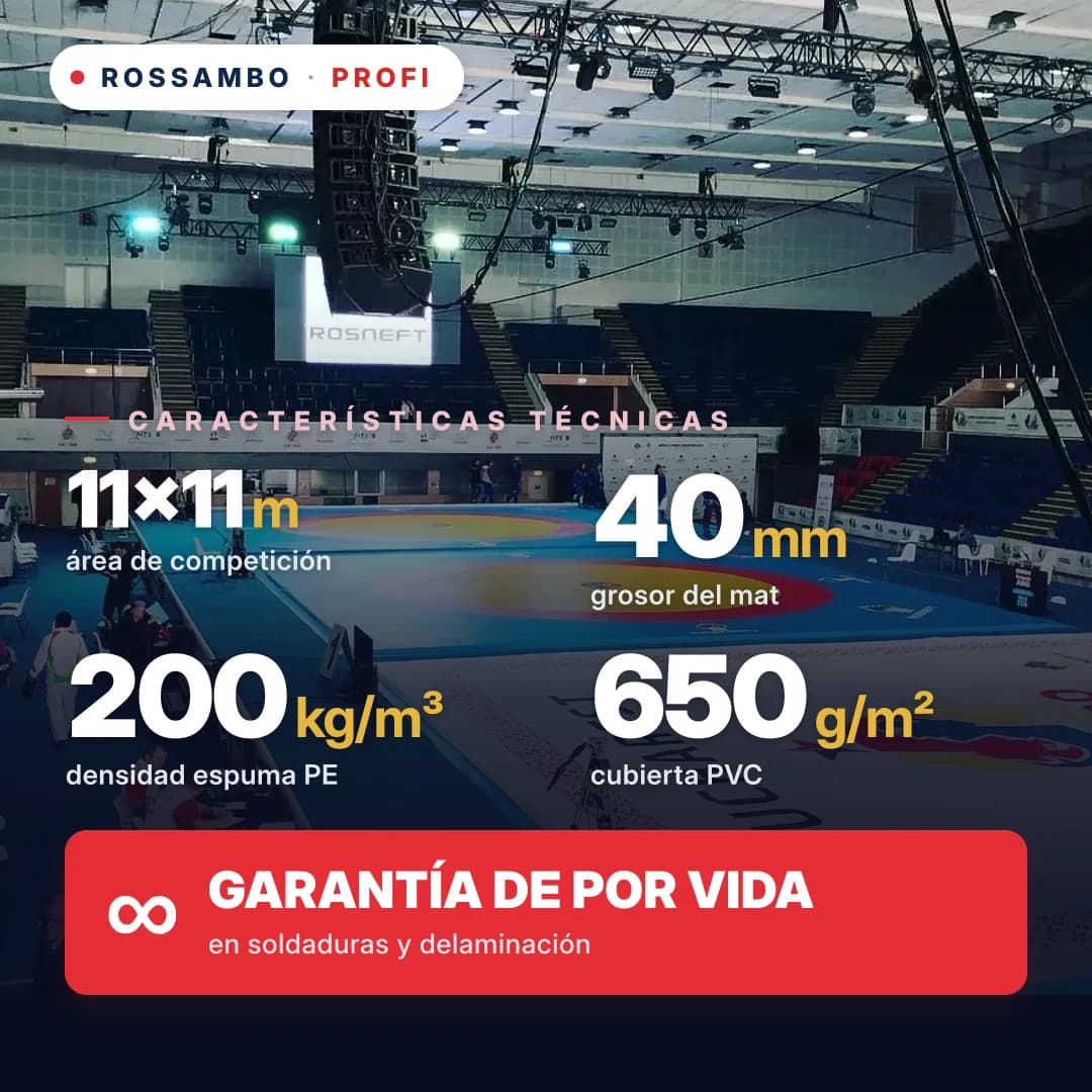 Tapiz de lucha PROFI 11×11×0,04 m