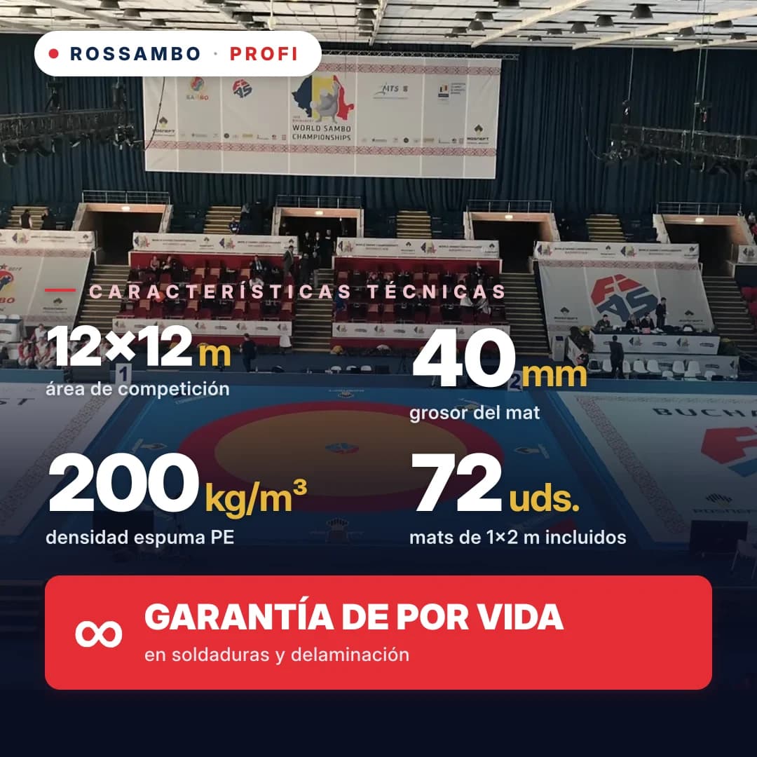Tapiz de lucha PROFI 12×12×0,04 m