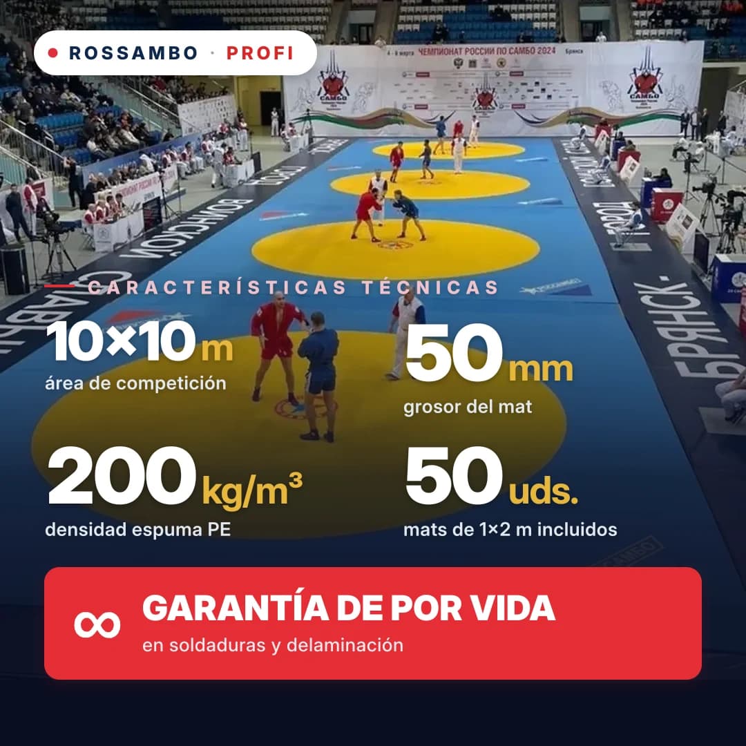 Tapiz de lucha PROFI 10×10×0,05 m