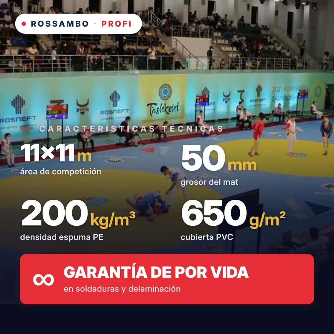 Tapiz de lucha PROFI 11×11×0,05 m