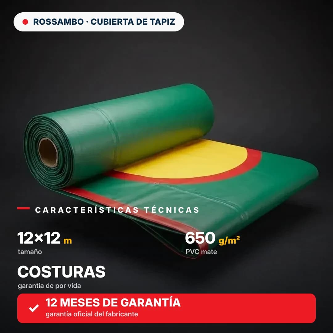 Cubierta para tapiz de lucha 12×12 m