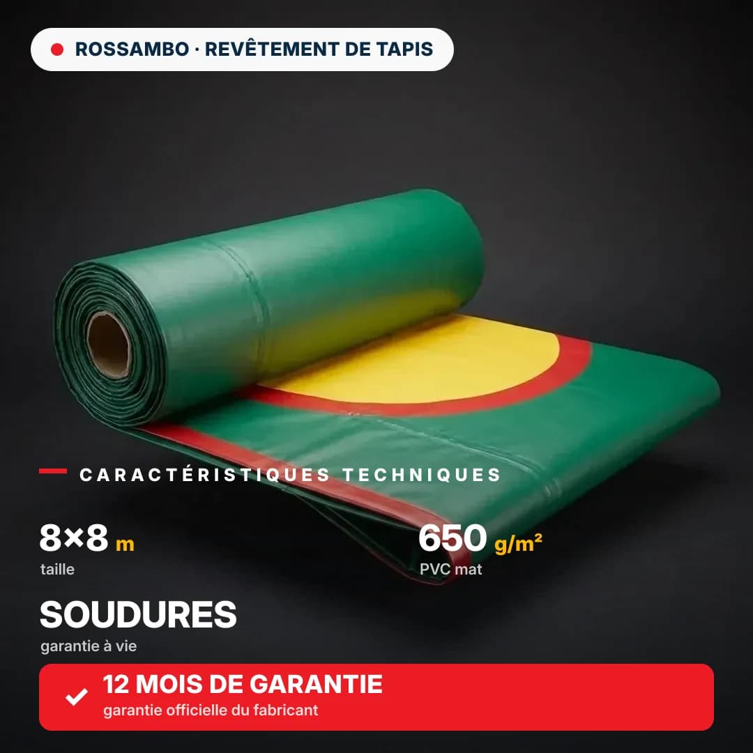 Bâche de tapis de lutte 8×8 m