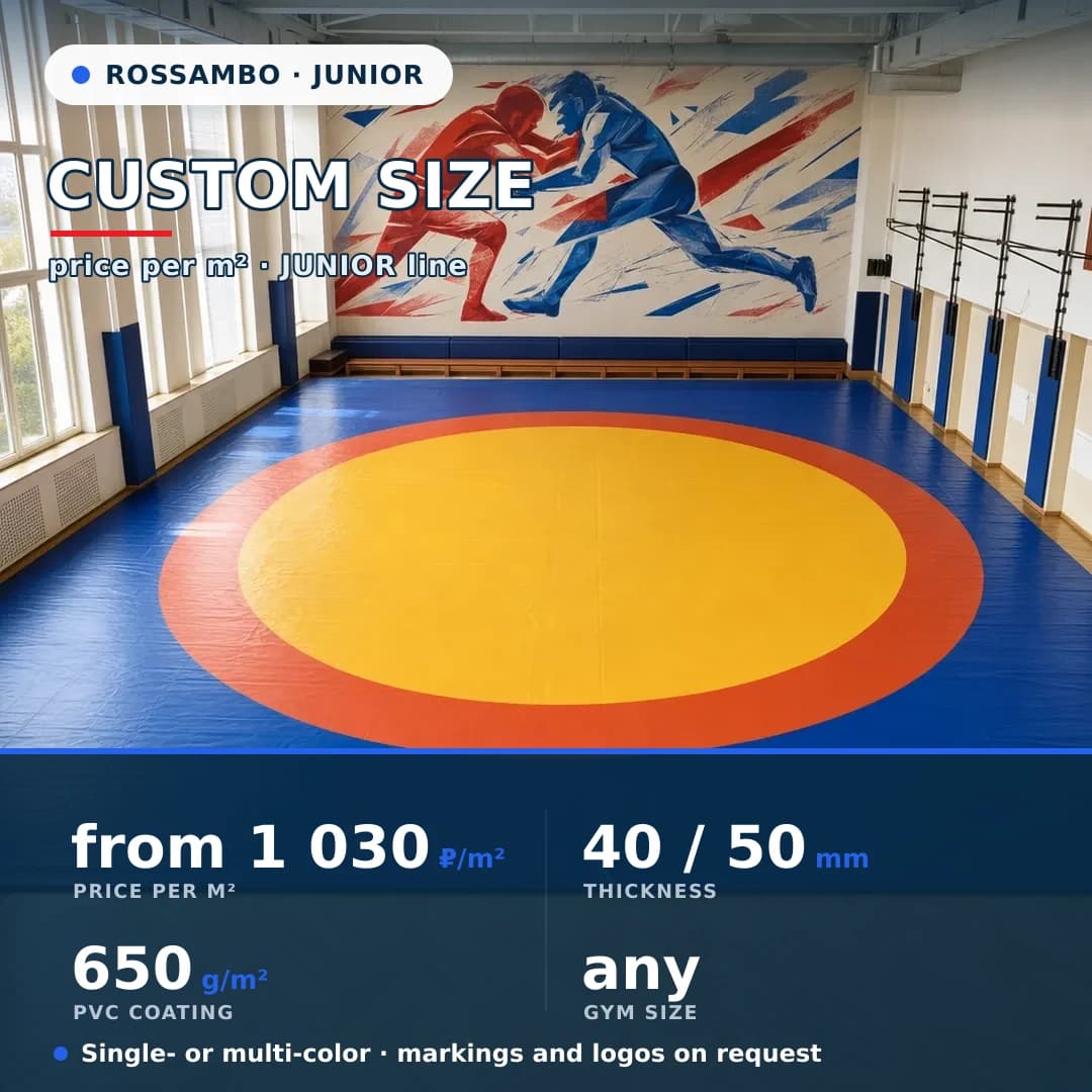 JUNIOR wrestling mat — custom size (per m²)