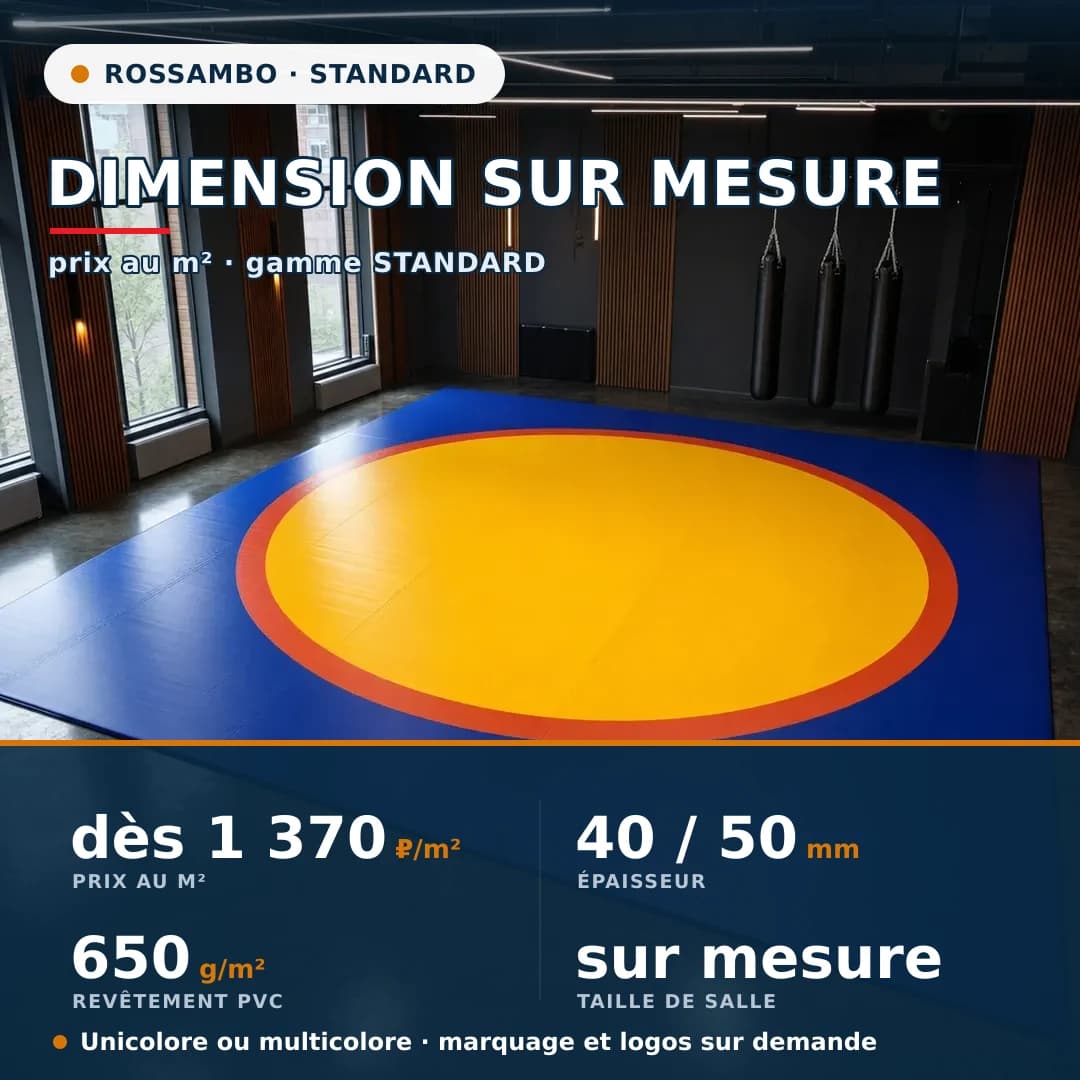 Tapis de lutte STANDARD — dimensions sur mesure (prix au m²)