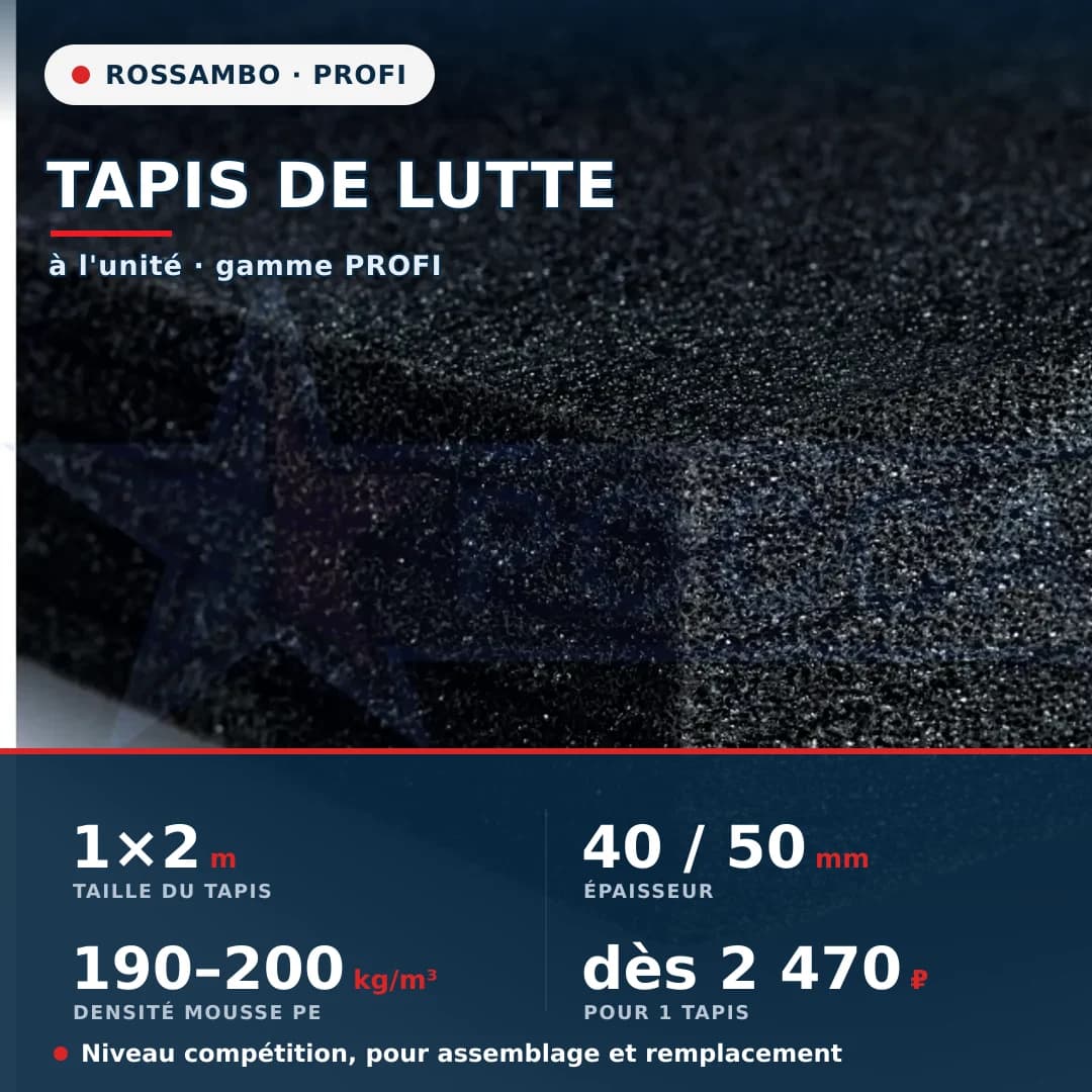 Tapis de lutte PROFI 1×2×0,04 m