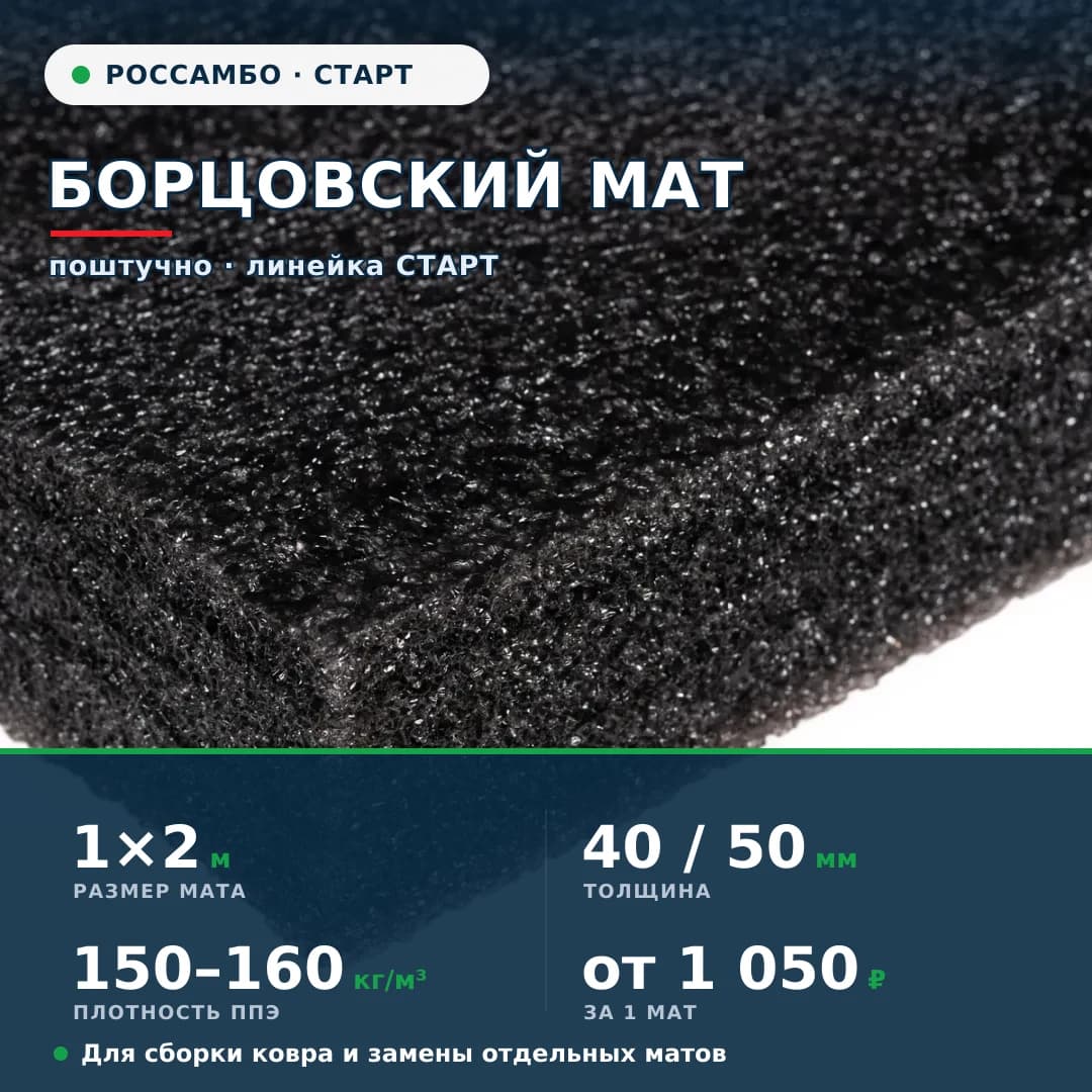Мат борцовский СТАРТ 1×2×0,04 м