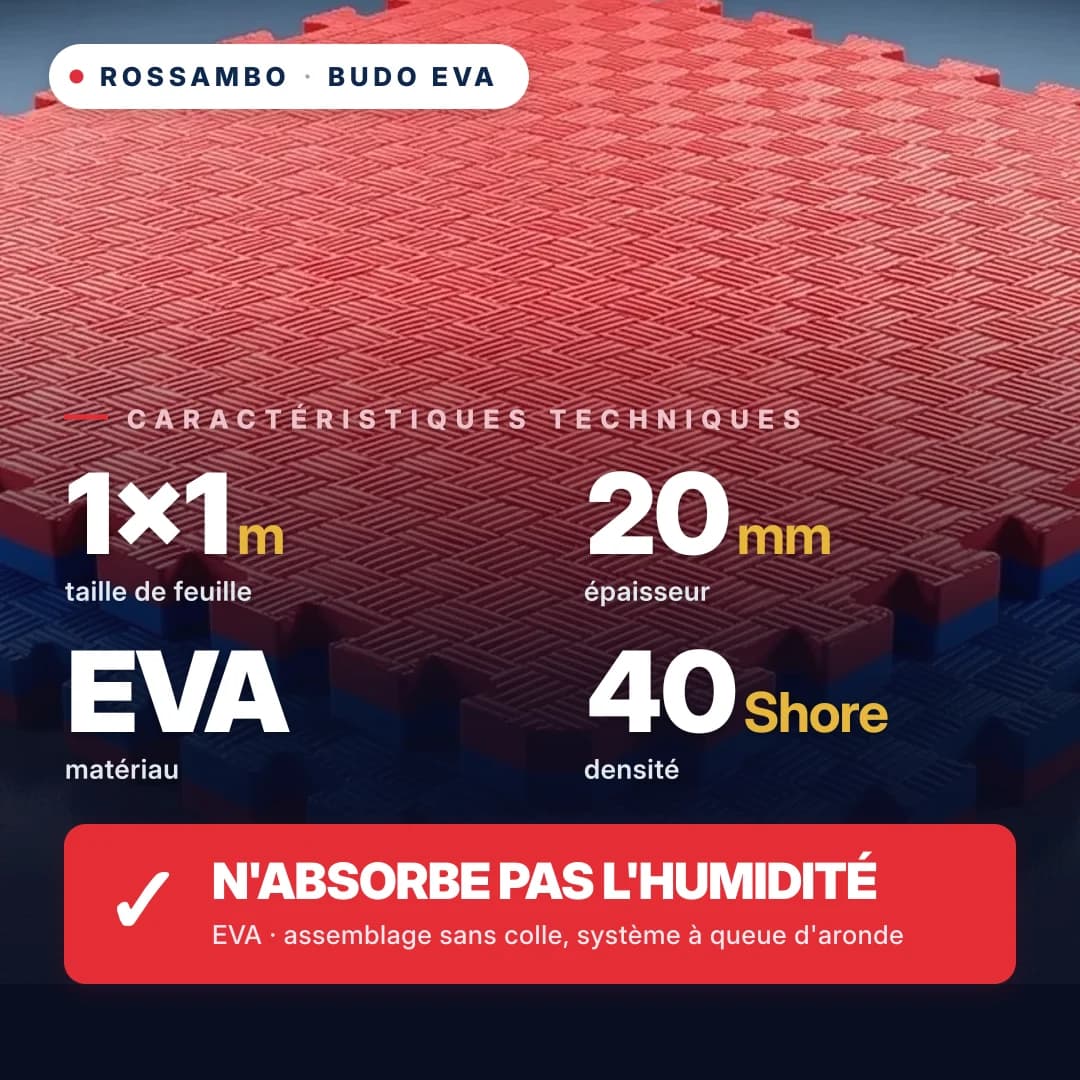 Tapis budo EVA, épaisseur 20 mm