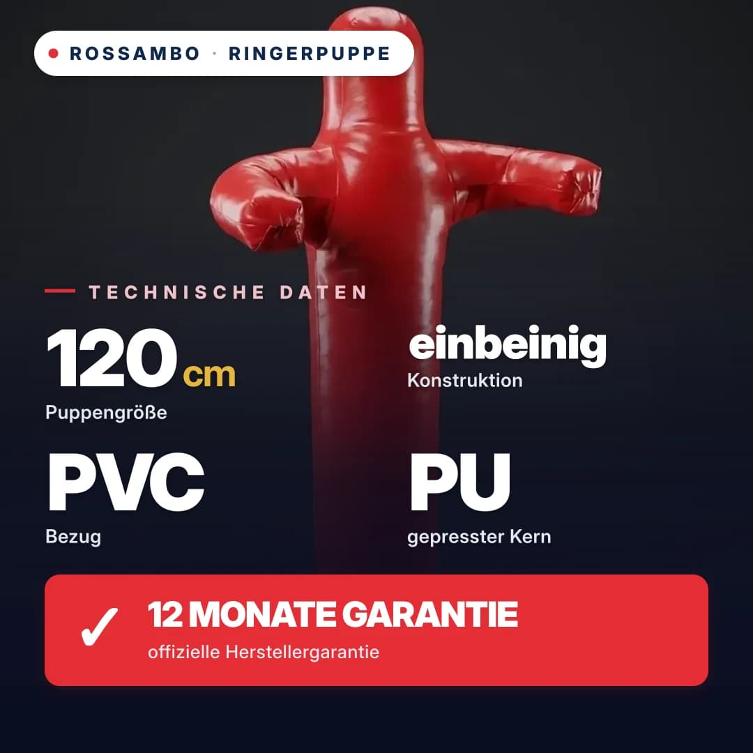 Ringerpuppe einbeinig, PVC-Plane, 120 cm