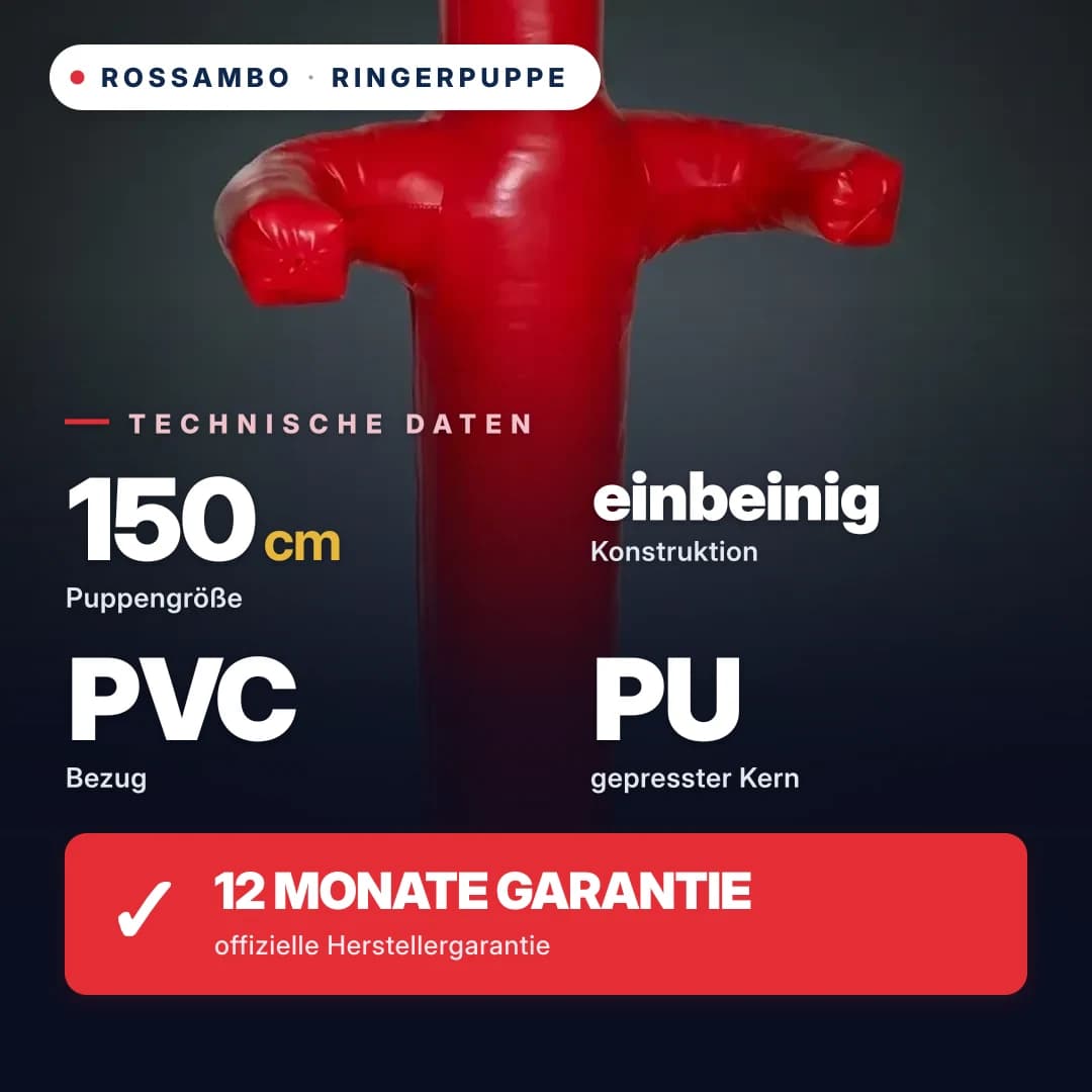 Ringerdummy einbeinig, Plane, 150 cm
