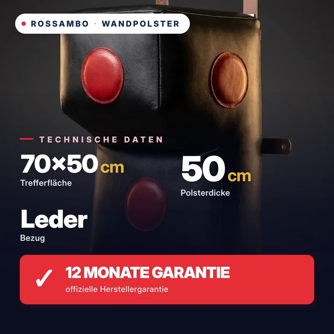 Wandpolster Uppercut L-förmig, Leder, 70×50×50×20 cm