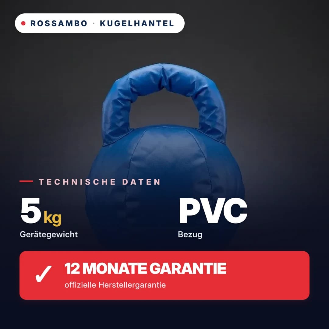 Kugelhantel, PVC-Plane, 5 kg