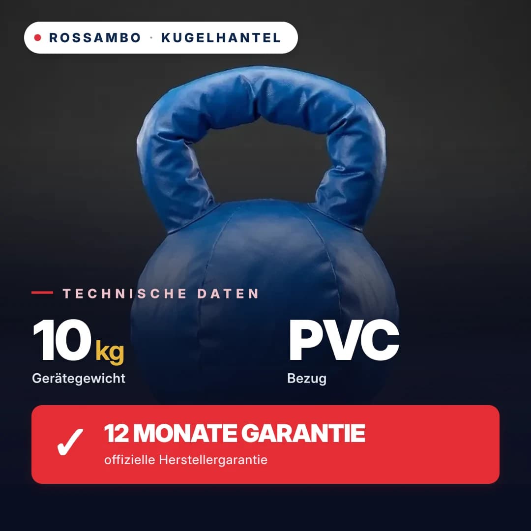 Kugelhantel, PVC-Plane, 10 kg