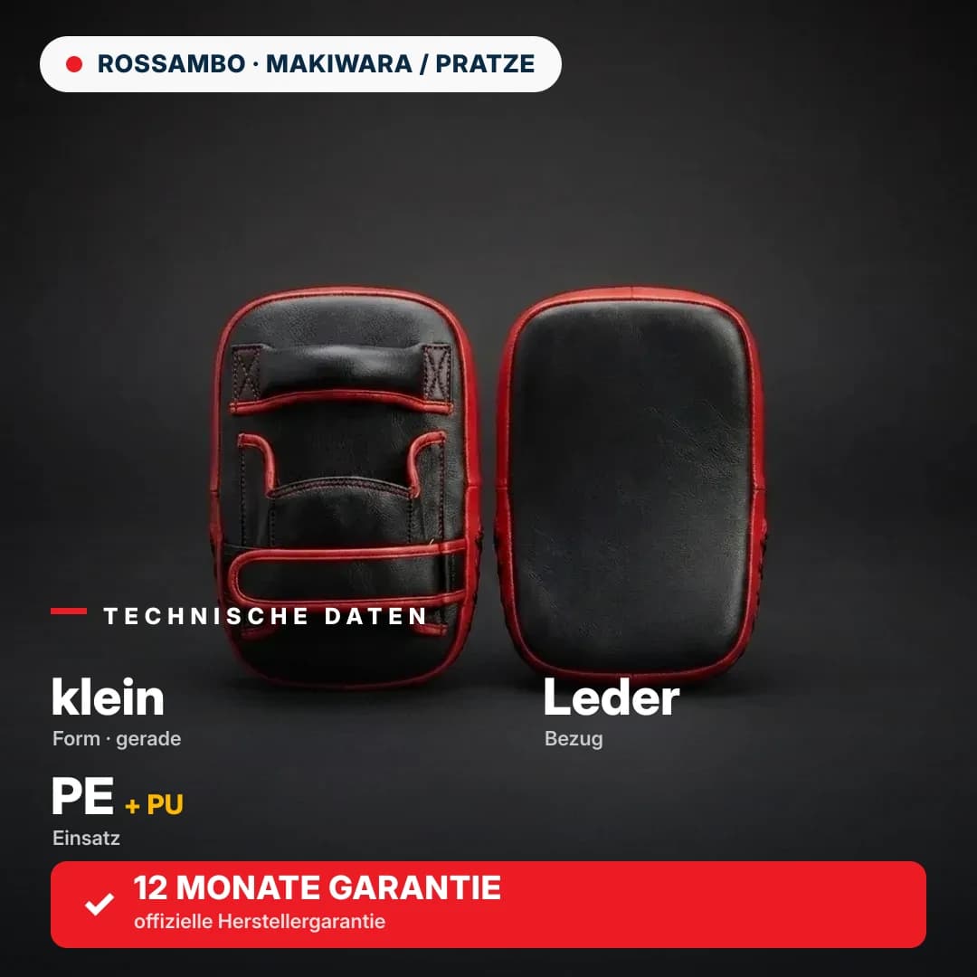 Schlagpratze, klein, gerade, Leder