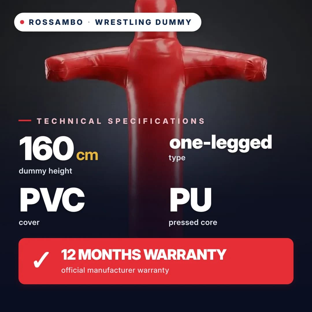 Wrestling dummy, single-leg, PVC tarpaulin, 160 cm