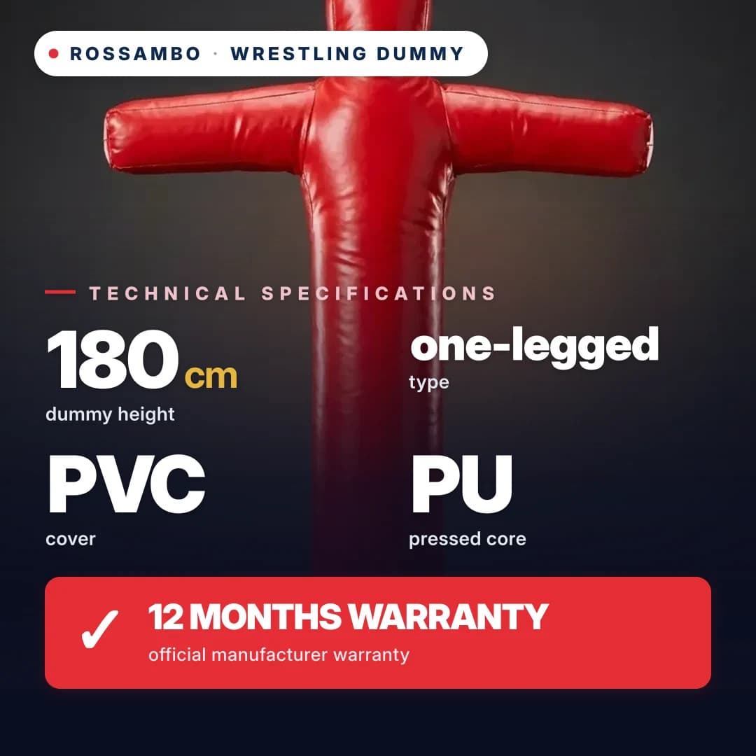 1-leg wrestling dummy, PVC tarpaulin, 180 cm