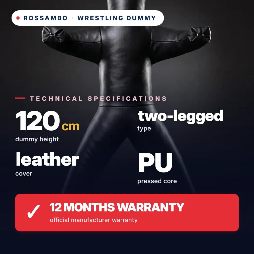 2-leg wrestling dummy, leather, 120 cm