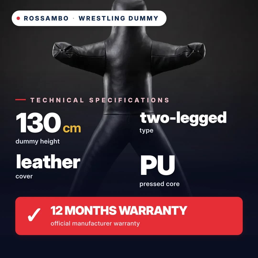 2-leg wrestling dummy, leather, 130 cm