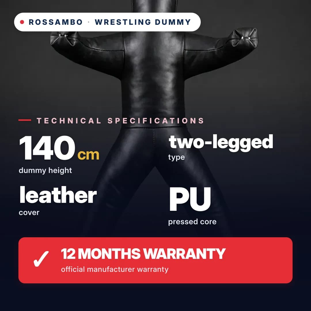 2-leg wrestling dummy, leather, 140 cm