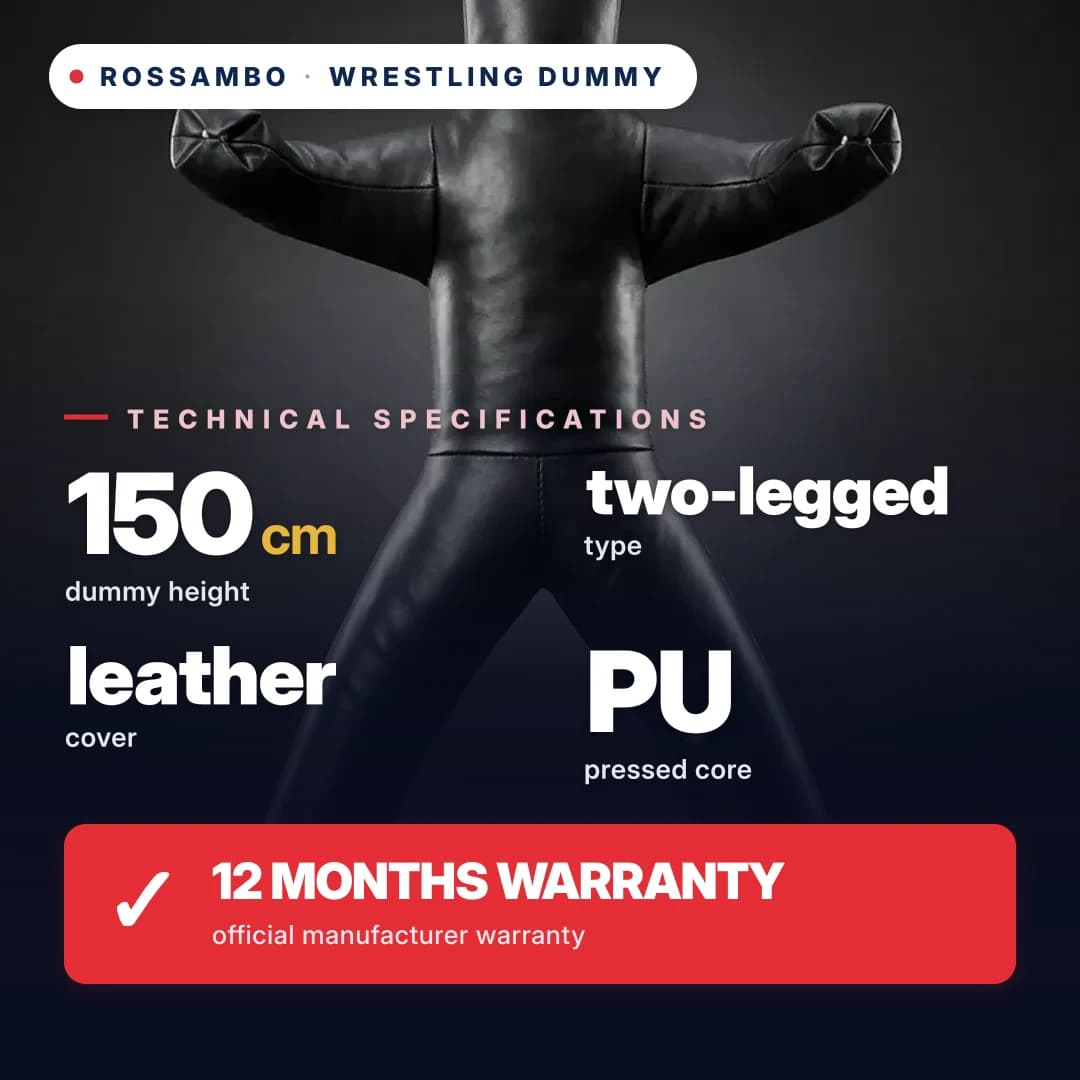 2-leg wrestling dummy, leather, 150 cm