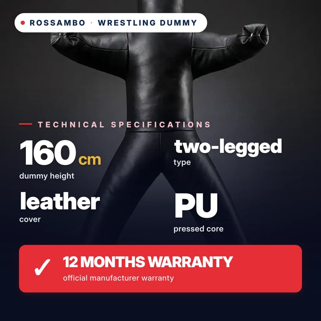 2-leg wrestling dummy, leather, 160 cm