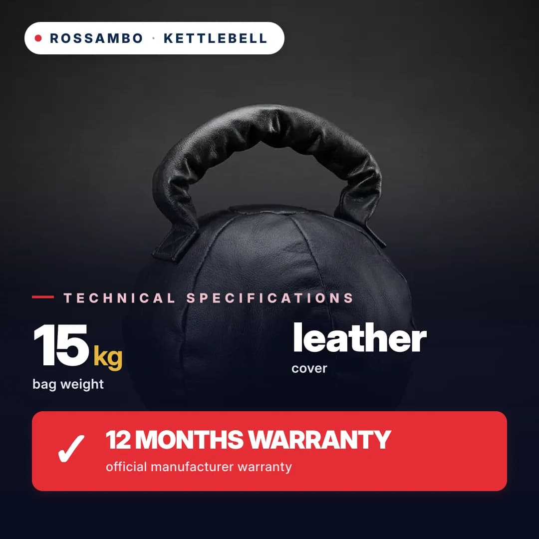 Kettlebell, leather, 15 kg