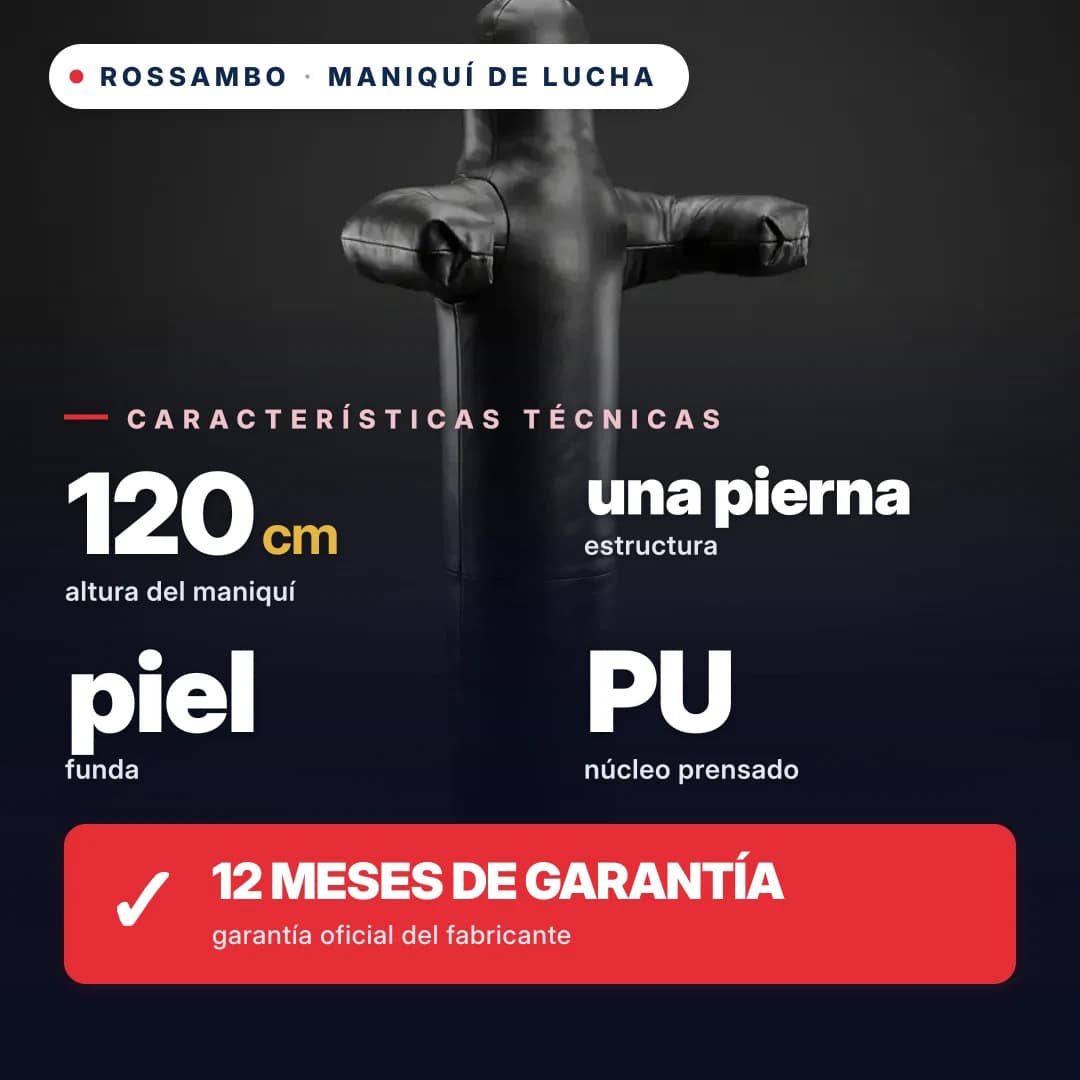 Muñeco de lucha de 1 pierna, piel, 120 cm