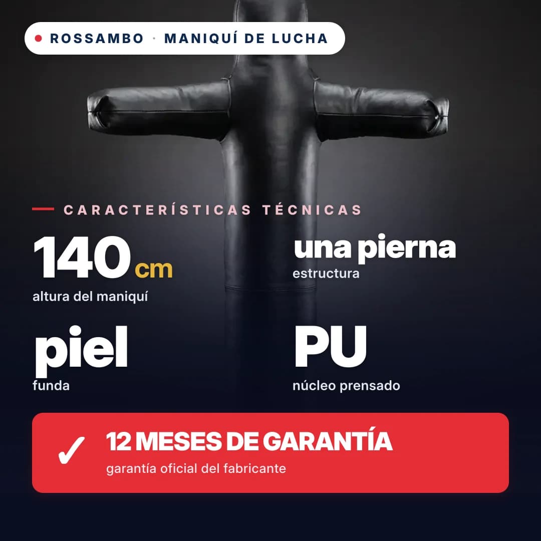Muñeco de lucha de 1 pierna, piel, 140 cm