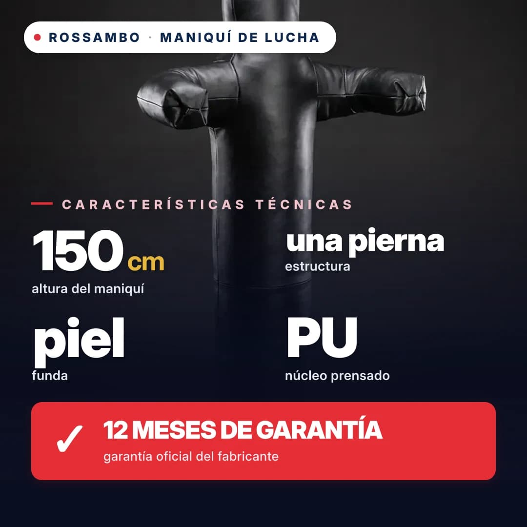 Muñeco de lucha de 1 pierna, piel, 150 cm