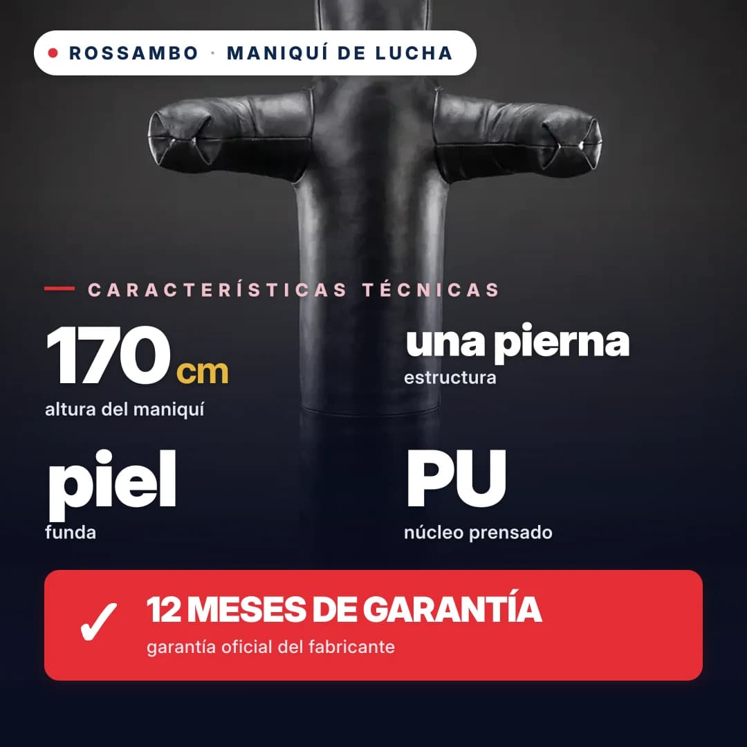 Muñeco de lucha de 1 pierna, piel, 170 cm