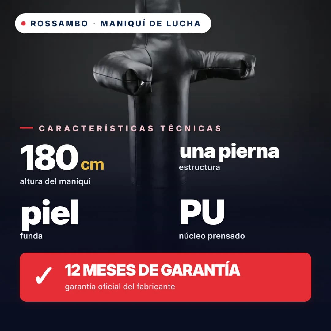 Muñeco de lucha de 1 pierna, piel, 180 cm
