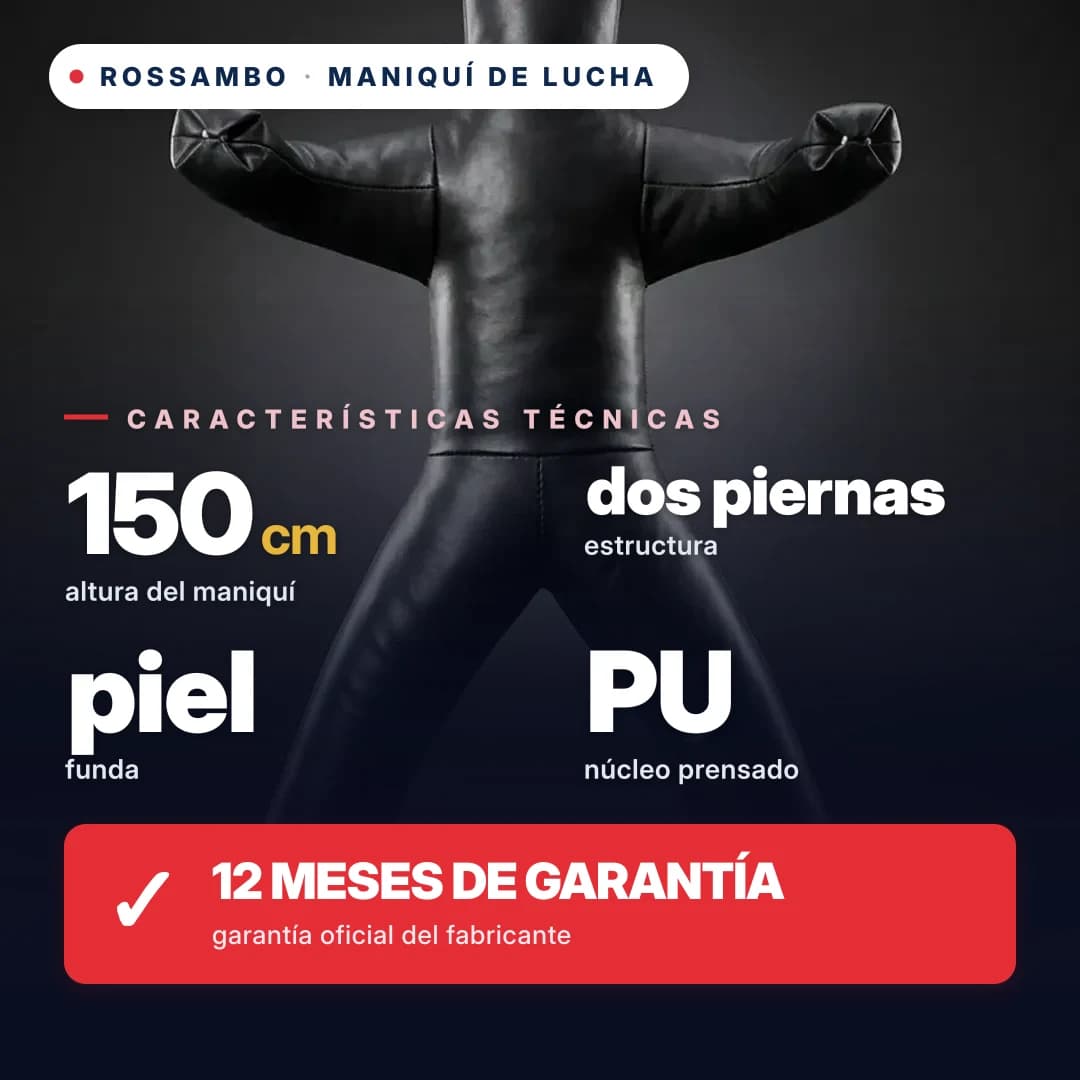 Maniquí de lucha de 2 piernas, cuero, 150 cm