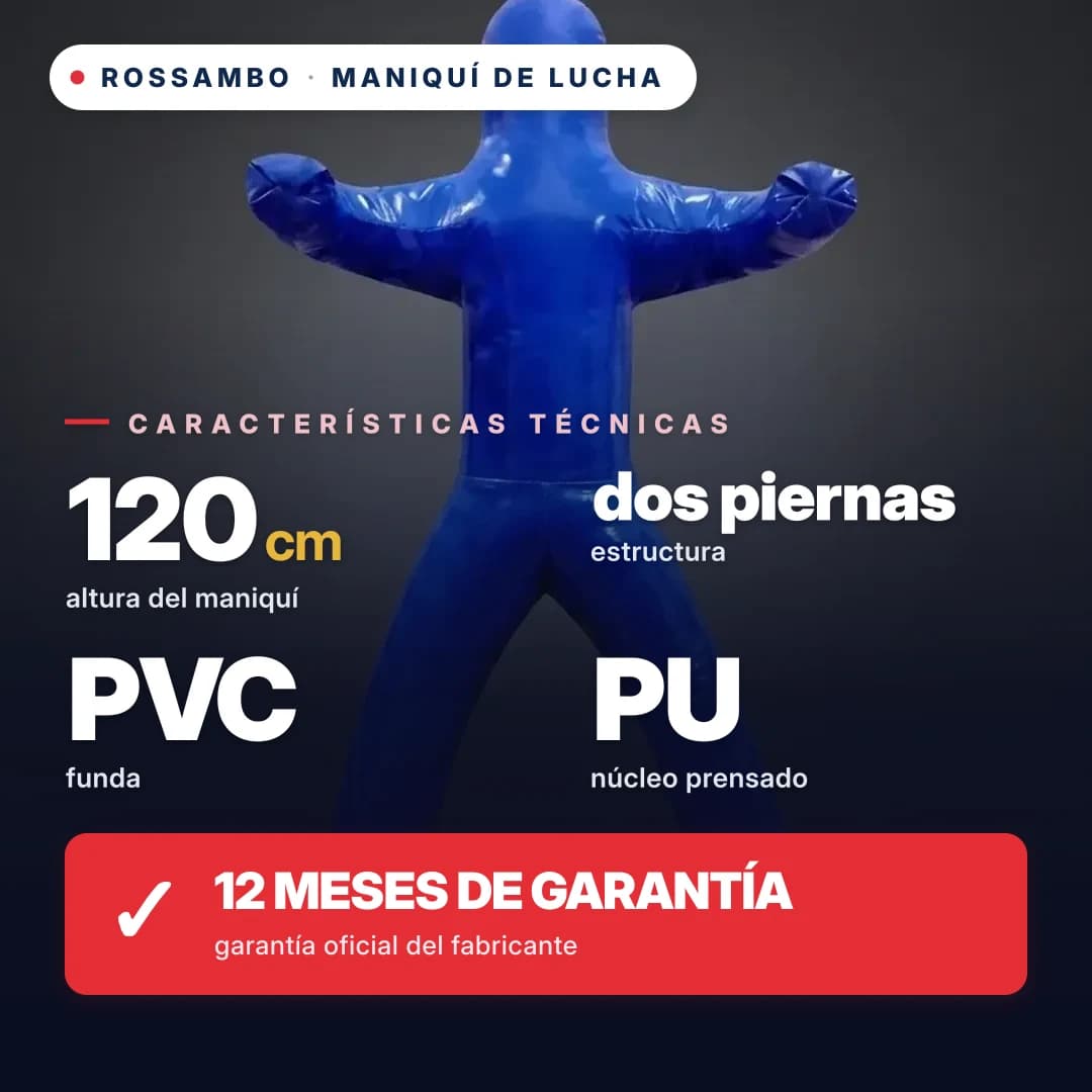 Maniquí de lucha de 2 piernas, lona, 120 cm