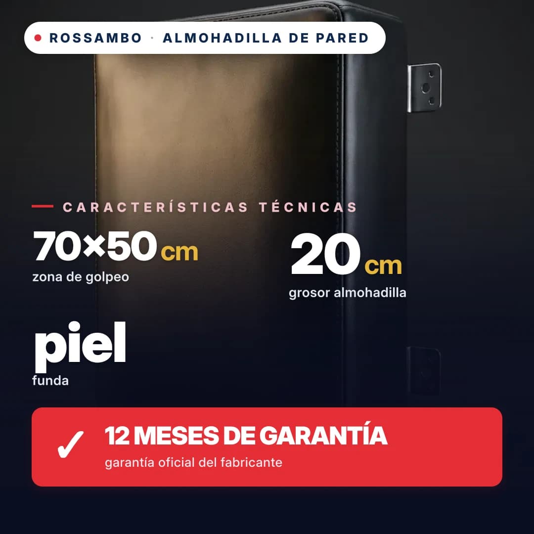 Almohadilla de pared Rectangular, cuero, 70×50×20 cm