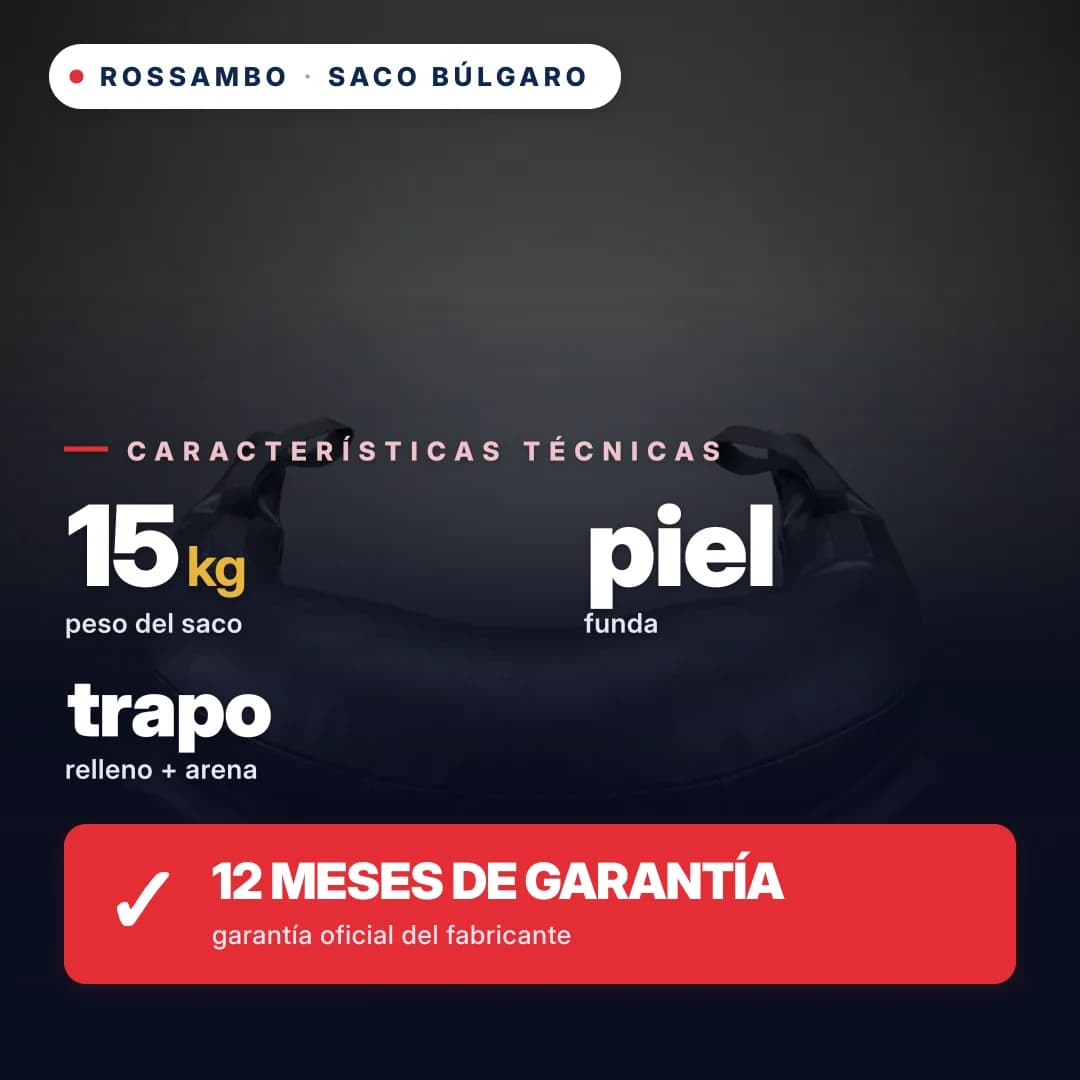 Saco búlgaro, piel, 15 kg