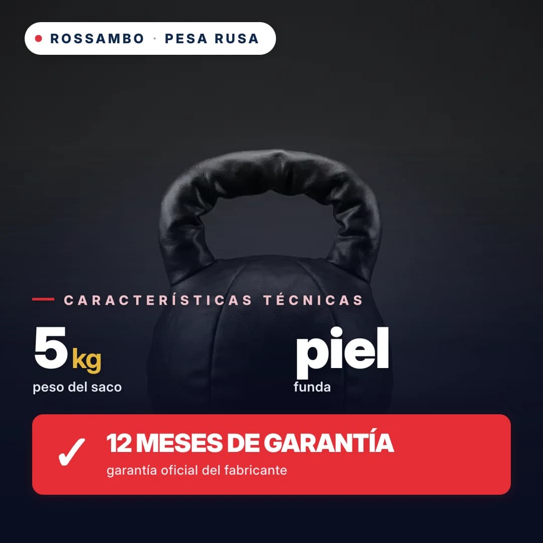Pesa rusa, piel, 5 kg