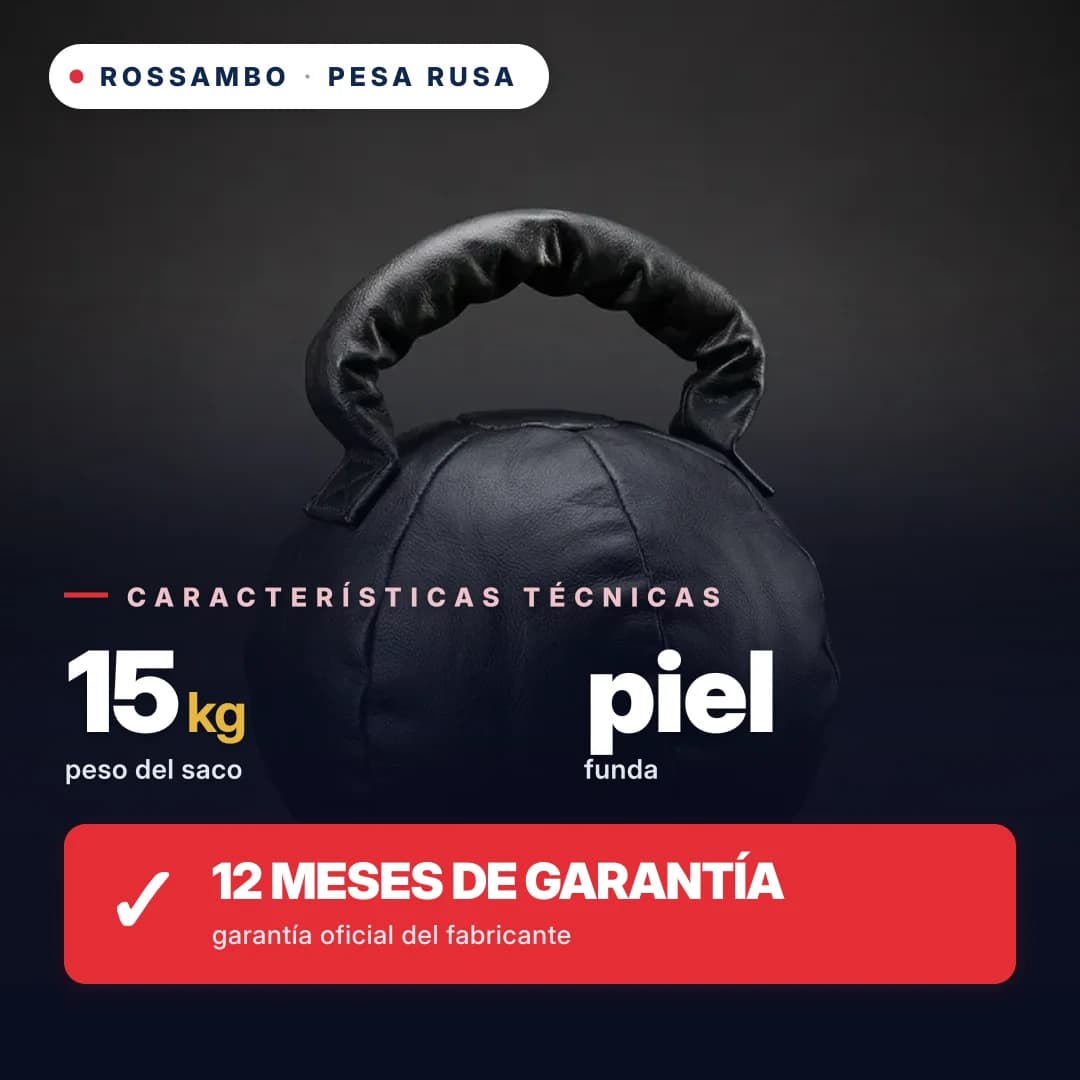 Pesa rusa, piel, 15 kg